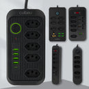 Soquete de extensão e filtro de linha elétrica USB