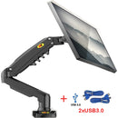 Suporte de monitor LCD LED de mesa de 17 a 30 polegadas com mola a gás F80 Braço ergonômico Suporte de gás Flexi Mount Carga 2 a 9 kg