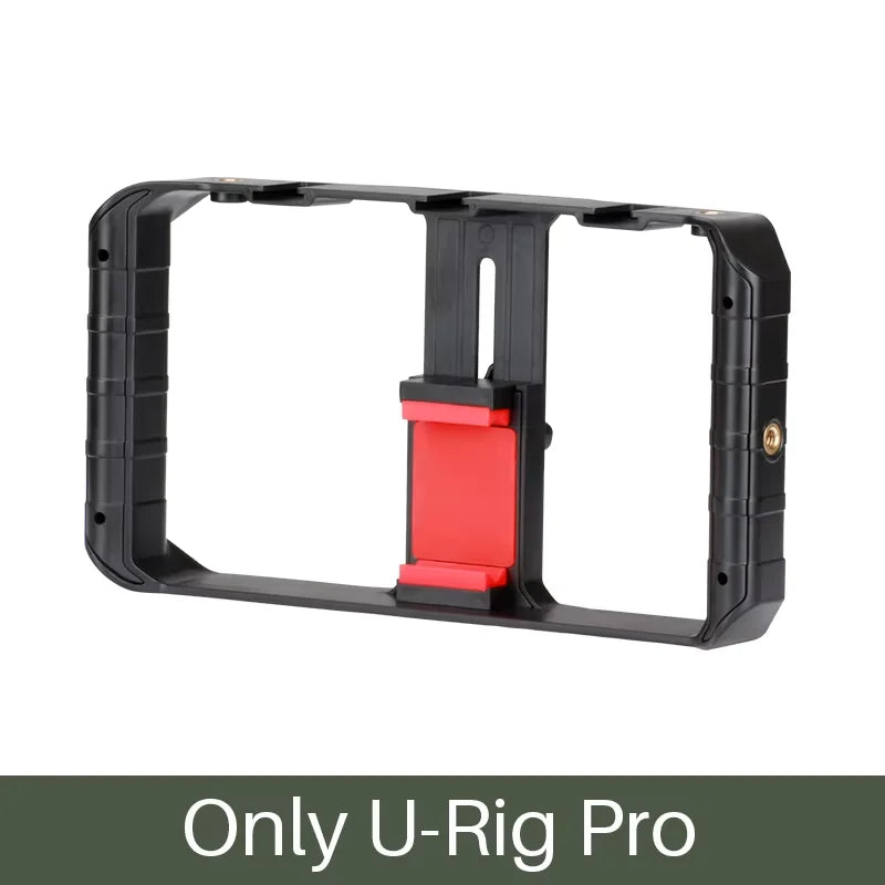 Ulanzi Smartphone Cage Filmmaking Case Small U Rig Hand Grip Phone Video Stabilizer com Cold Mount para iPhone 13 14 15 Android