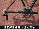 BR SENSAH EMPIRE-Grupo de bicicleta de alumínio, Cassetes e Correntes, Shifter R e L, Desviad