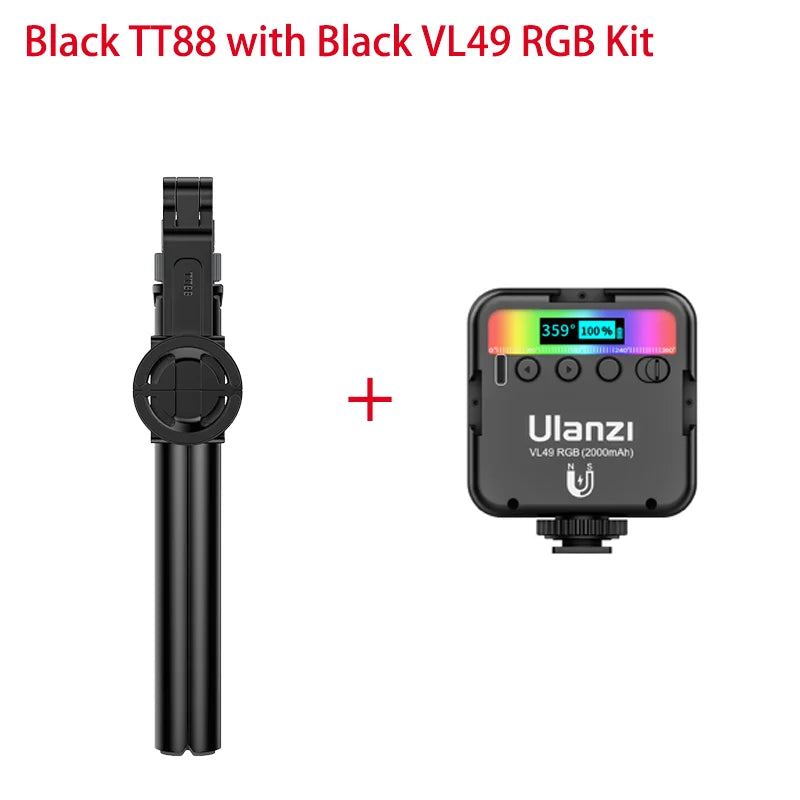 Tripé para celular Ulanzi TT88 de 1,44 m com braçadeira magnética e extensão remota sem fio para transmissão ao vivo e vlog
