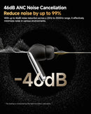 Fones de ouvido QCY MeloBuds Pro ANC Bluetooth 5.3 sem fio 46dB híbrido ANC Hi-Res LDAC fones de ouvido 6 microfones 34h detecção intra-auricular