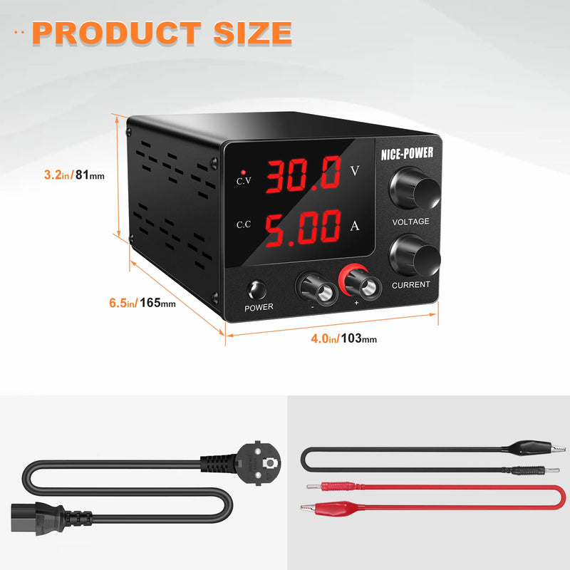 Fonte de alimentação de bancada regulada por CC USB KUAIQU, regulador de tensão ajustável de laboratório de 30 V, 10 A, 5 A, estabilizador de 60 V e 5 A, fonte de alimentação com interruptor