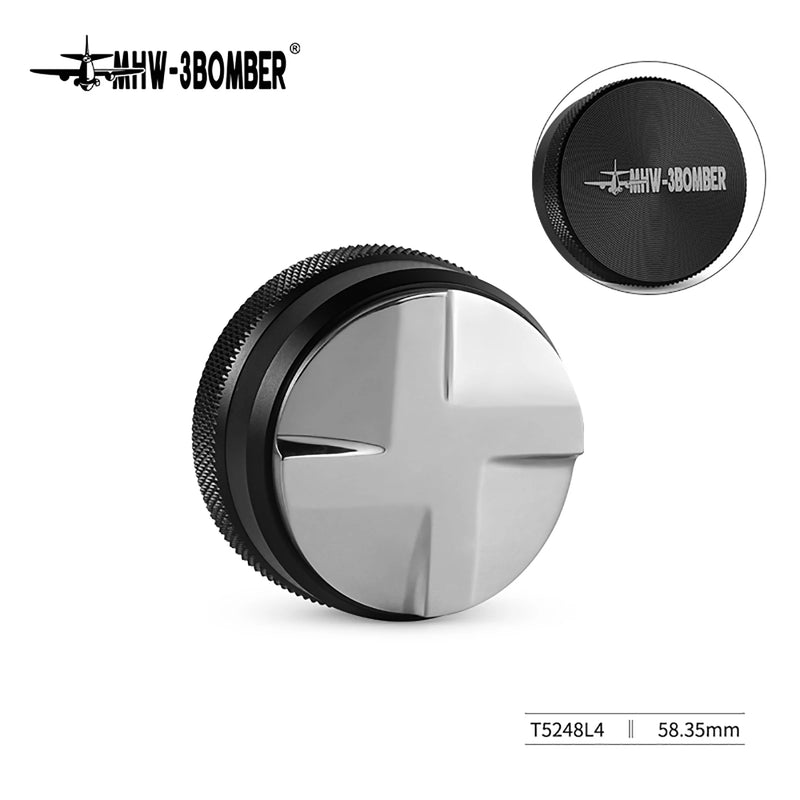 MHW-3BOMBER Compactador de café 51/53,35/58,35 mm 2 molas Compactador de café expresso Base de rosca de aço inoxidável Acessórios para café de barista doméstico