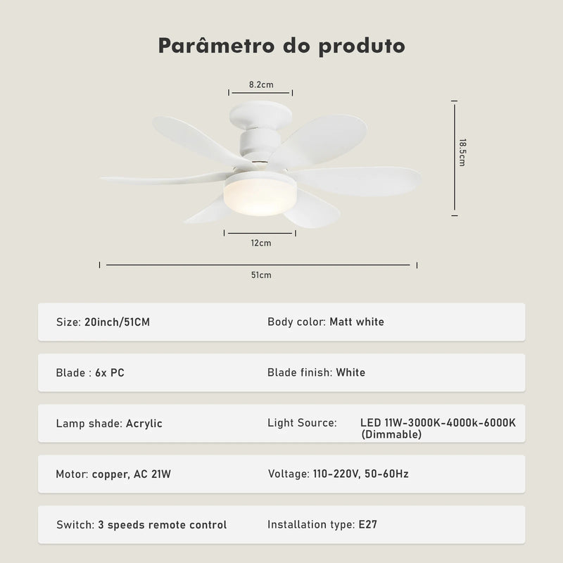 Luminária de Teto, Ventilador de Teto com Led, Luminária de Teto, Luminária de Teto, Do Brasil