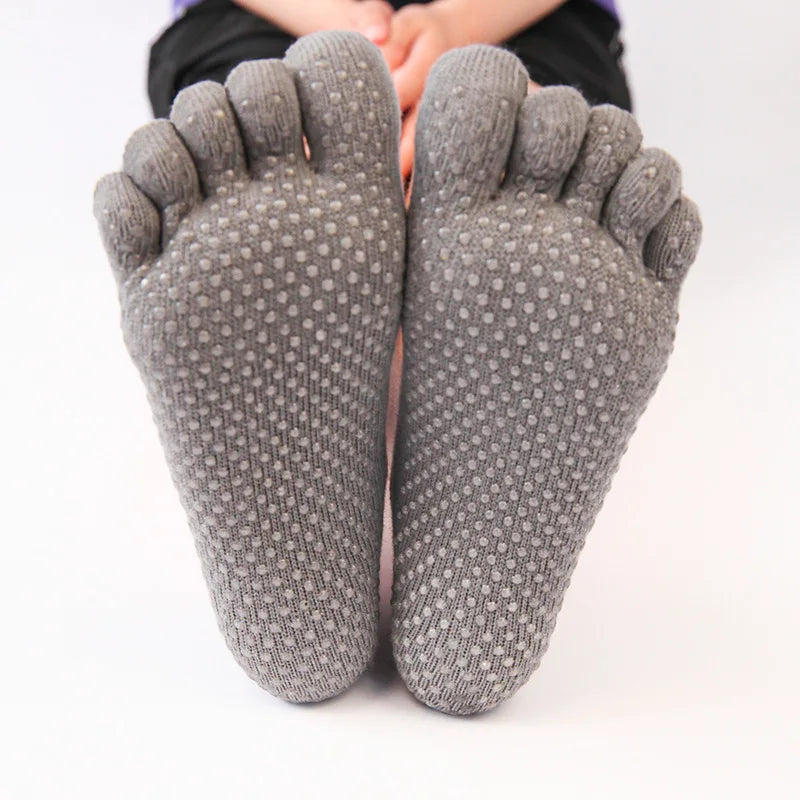 Meias esportivas de cinco dedos com 3 almofadas, meias invisíveis de algodão com 3 almofadas, antibacterianas, desodorizantes e antiderrapantes.