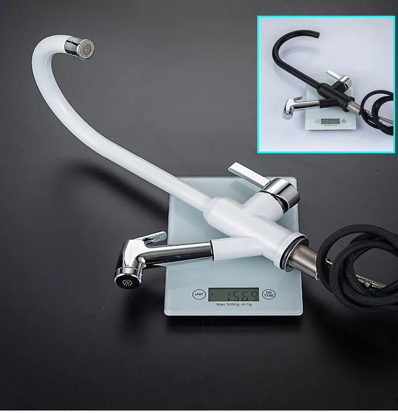 Torneira de cozinha preta, torneira de cozinha retrátil, misturador de pia de cozinha, pulverizador de jato de níquel escovado, cromado, torneira de água de cozinha