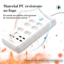 Extensão elétrica de 5 metros, extensão elétrica, filtro de linha brasileiro, tomada USB, régua de tomadas, extensão de tomada, tomada USB longa