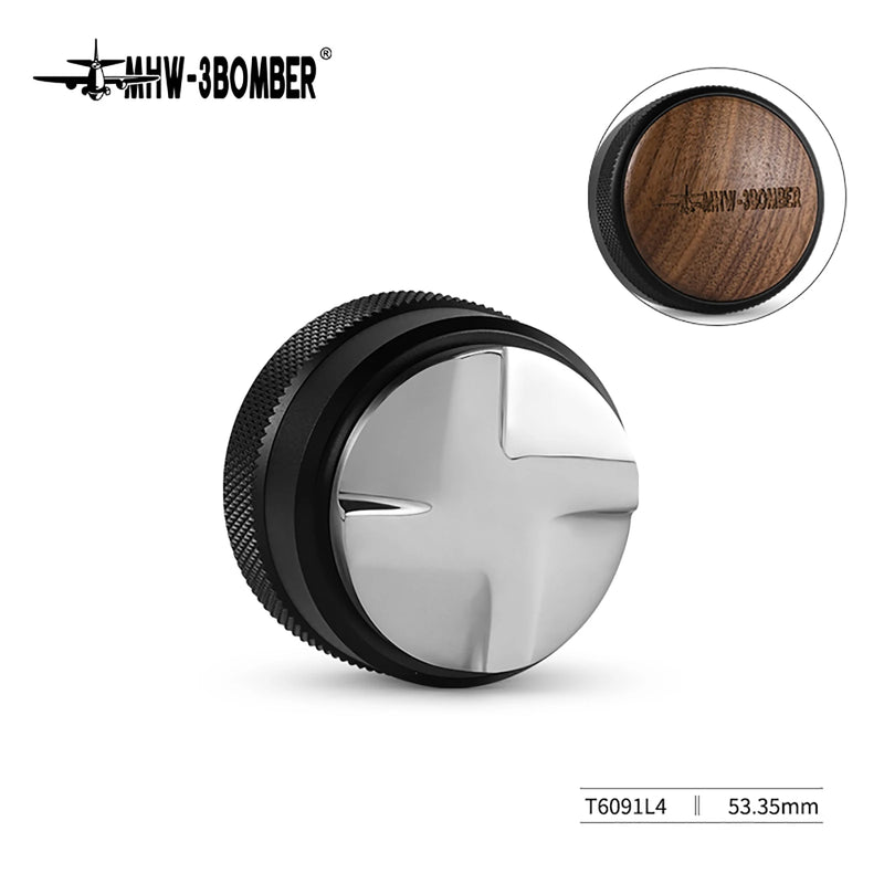 MHW-3BOMBER Compactador de café 51/53,35/58,35 mm 2 molas Compactador de café expresso Base de rosca de aço inoxidável Acessórios para café de barista doméstico