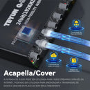 Teyun Q-24 Interface de Áudio Profissional Universal USB para Computador, Placa de Som com Monitoramento, Guitarra Elétrica e Gravação ao Vivo