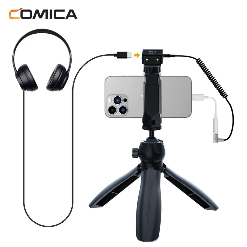 Microfone de lapela sem fio Comica Vimo C C3 C2 C1 2.4G para câmera de smartphone, vlog, streaming de YouTube vs Rode GO II