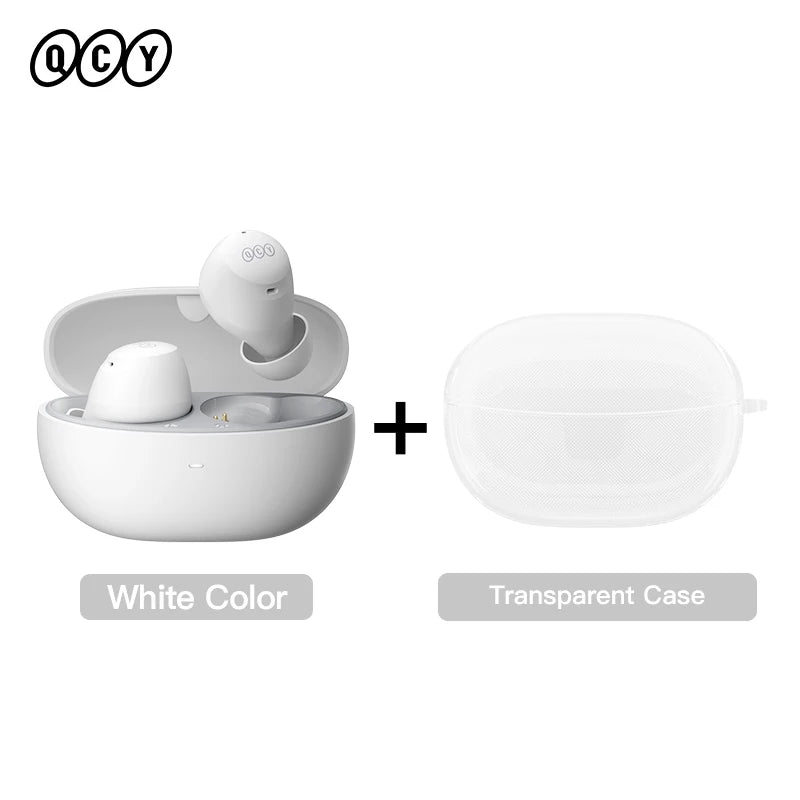Fones de ouvido sem fio QCY HT07 ANC com cancelamento de ruído de 40 dB TWS, 6 microfones, chamada AI HD, Bluetooth 5.2, reprodução de 32 horas
