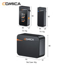 Microfone de lapela sem fio Comica Vimo C C3 C2 C1 2.4G para câmera de smartphone, vlog, streaming de YouTube vs Rode GO II