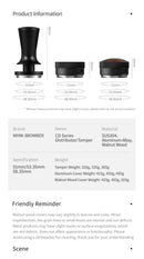 MHW-3BOMBER Compactador de café 51/53,35/58,35 mm 2 molas Compactador de café expresso Base de rosca de aço inoxidável Acessórios para café de barista doméstico