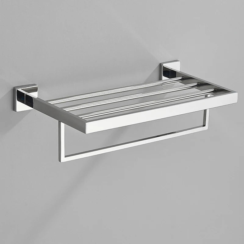 Acessórios para banheiro Toalheiro Aço inoxidável Toalheiro Acessórios para banheiro Prateleira de armazenamento Toalheiro duplo Dourado/Preto/Cromado