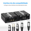 Isolador de áudio VEDO GX200, mixer de dois canais com entrada XLR de 6,5 mm, filtro de terra comum para microfone e redução de ruído.