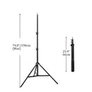 Tripé extensível SH 190 cm com parafuso de 1/4 e rodas, controle remoto Bluetooth para câmera DSLR, smartphone, luz de preenchimento, microfone, tripé
