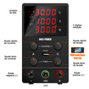 Fonte de alimentação de bancada NICE-POWER, 30 V 10 A, fonte de alimentação de laboratório de alta precisão regulada por comutação ajustável, entrada 110 V-230 V