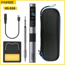 Ferro de solda com temperatura ajustável FNIRSI HS-02 DC 20V 100-450℃ Estação de retrabalho de solda PD 100W Ferramenta de reparo portátil