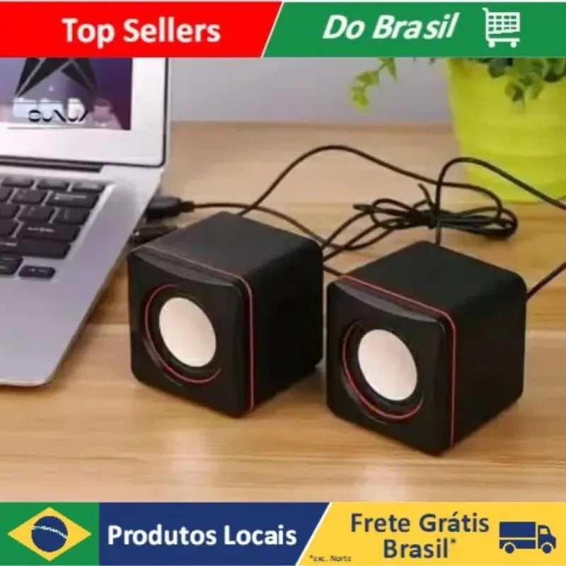 Alto-falante USB 6w Mini alto-falante 2.0 para laptop e computador