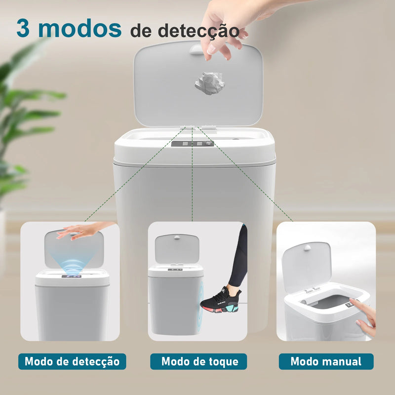 Lixeira de reciclagem automática com sensor/Lixeira de reciclagem automática com sensor, Lixeira de reciclagem inteligente, Lixeira de reciclagem automática para banheiro, Coibeu, Brasil