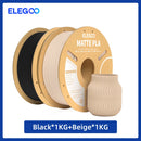 Filamento PLA fosco ELEGOO 1 kg, filamento FDM para impressora 3D de 1,75 mm, precisão dimensional de +/- 0,02 mm, bobina de papelão de 1 kg (2,2 lbs)