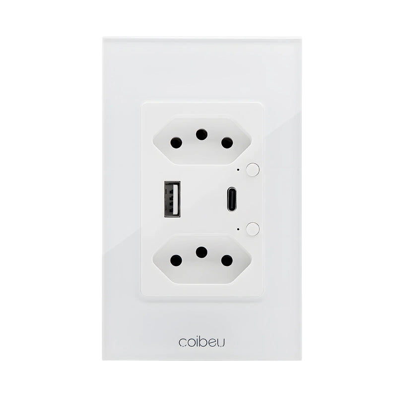 Interruptor Inteligente Tuya Compatível Alexa, Smart Switch com Neutro, APP e WiFi por Toque,