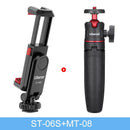 Ulanzi ST-06S Suporte de celular para filmagem vertical DSLR Câmera Monitor Tripé Braçadeira para smartphone Vídeo Vlog