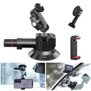 Ulanzi Car Phone Action Camera Holder Hand Pump Suction Cup 360° Adjustable 1/4" 3/8" For GoPro Insta360 DJI Action Smart Phone