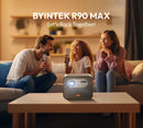 Projetor BYINTEK R90 Max 4K Full HD 1080P 2200 Anis Lumens Android 11.0 WiFi 6 Foco Automático Vídeo Home Cinema Projetores