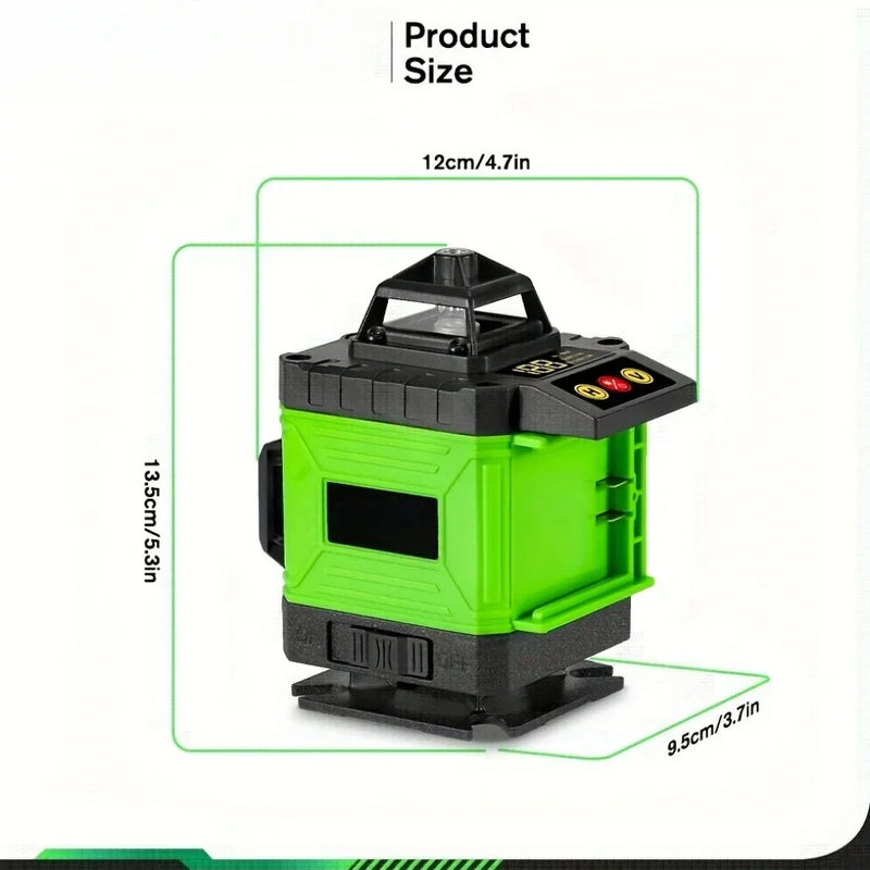 Ferramenta de construção profissional 16 linhas 4D autonivelante nível a laser estoque Brasil bateria 2400mAh controle remoto Bluetooth