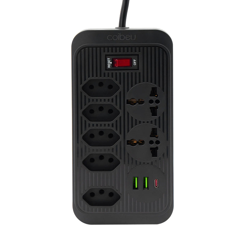 Extensão elétrica, filtro de linha, extensão de energia, tomada USB, plugue, plugue de água, filtro de linha brasileiro, 100-220V, 10A