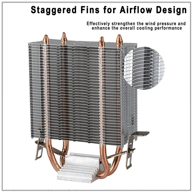 Cooler de processador X99 2011 V3 2 Heatpipes, radiador de CPU IWONGOU 3 pinos, ventilador RGB de 90 mm para PC Gamer para Intel 1366/1700/AMD/AM4