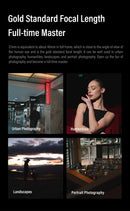 Lente VILTROX 27mm 75mm F1.2 para Fuji X, equivalente à lente Sony E 27mm 1.2, com foco automático e grande abertura, ideal para retratos em câmeras APS-C da Fujifilm.