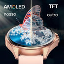 Relógio Feminino AURAFIT ELLA 1, AMOLED 1,32" , 150+ Modos Esportivos, Monitor Ciclo Menstrual, Saúde, Android/iOS