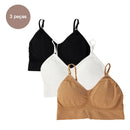 Lingerie feminina de 3 peças, sutiãs curtos, sutiãs sensuais, tops femininos, frete grátis, sutia poliéster 90%