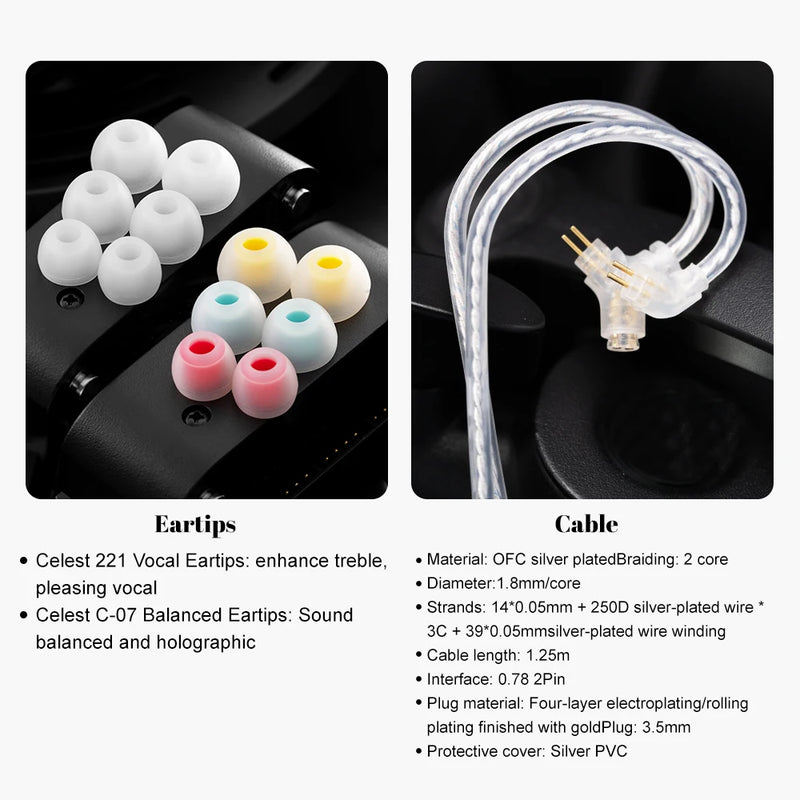 Novo fone de ouvido intra-auricular Kinera Celest Wyvern com cabo de microfone boom destacável IEMs Gaming Mic Headset Envio do Brasil
