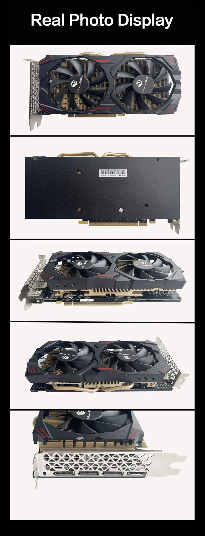 Placa de vídeo AMD RX 580 8GB 2048SP Gaming Graphics Card GDDR5 256Bit PCI Express 3.0 ×16 Radeon GPU para PC (Brasil)
