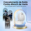 Fone de ouvido sem fio QCY HT05 ANC com cancelamento de ruído de 40 dB, Bluetooth 5.2, 6 microfones, ENC HD, chamada, TWS, modo de transparência