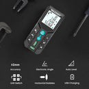 Telêmetro a laser MILESEEY D2 40M 60M 100M 120M Fita métrica a laser Bolha horizontal dupla Roleta digital