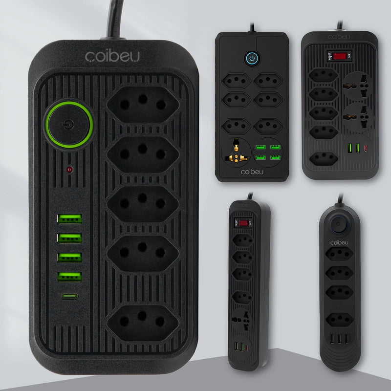 Filtro de Linha extensão com Tomada, universal, USB e Tipo C