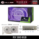 Placa de vídeo AMD RX 580 8GB 2048SP Gaming Graphics Card GDDR5 256Bit PCI Express 3.0 ×16 Radeon GPU para PC (Brasil)