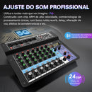 Mesa de Som Portátil Profissional TEYUN de 8 Canais com Entrada Digital para MP3 e Computador, Alimentação 48V - Número A8