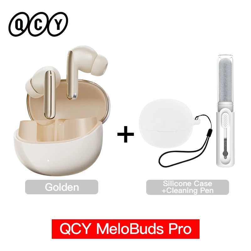 Fones de ouvido QCY MeloBuds Pro ANC Bluetooth 5.3 sem fio 46dB híbrido ANC Hi-Res LDAC fones de ouvido 6 microfones 34h detecção intra-auricular