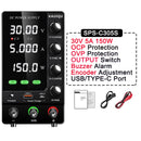 Fonte de alimentação KUAIQU DC 30V 10A, fonte de alimentação de bancada DC regulada por comutação ajustável, 12V 24V 48V 60V 120V, carregamento inteligente