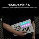 Teclado controlador MIDI M-VAVE de 25 teclas, mini teclado USB com 25 teclas sensíveis à velocidade, 8 pads retroiluminados RGB e 8 knobs.
