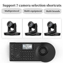 Câmera PTZ 4K com 1 Joystick Controlador, Zoom Óptico de 20x, USB 3.0, LAN e HDMI para Transmissão ao Vivo em Igrejas, Reuniões de Negócios e Eventos - HK45A