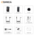 Microfone de lapela sem fio Comica Vimo C C3 C2 C1 2.4G para câmera de smartphone, vlog, streaming de YouTube vs Rode GO II