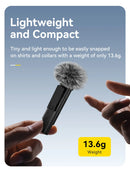 Microfone de lapela sem fio Ulanzi VM-10, mini microfone portátil para gravação de áudio e vídeo para iPhone, Android, transmissão ao vivo e jogos