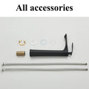 SHBSHAIMY Torneira de pia de banheiro quadrada moderna com núcleo de latão, torneira de água quente e fria, modelo alto/baixo, dourada, montada no deck